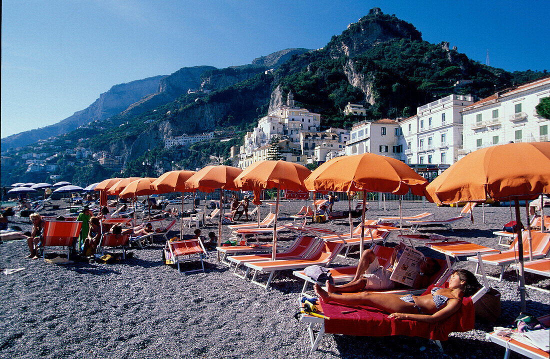 Strand Amalfi, Kampanien, Italien