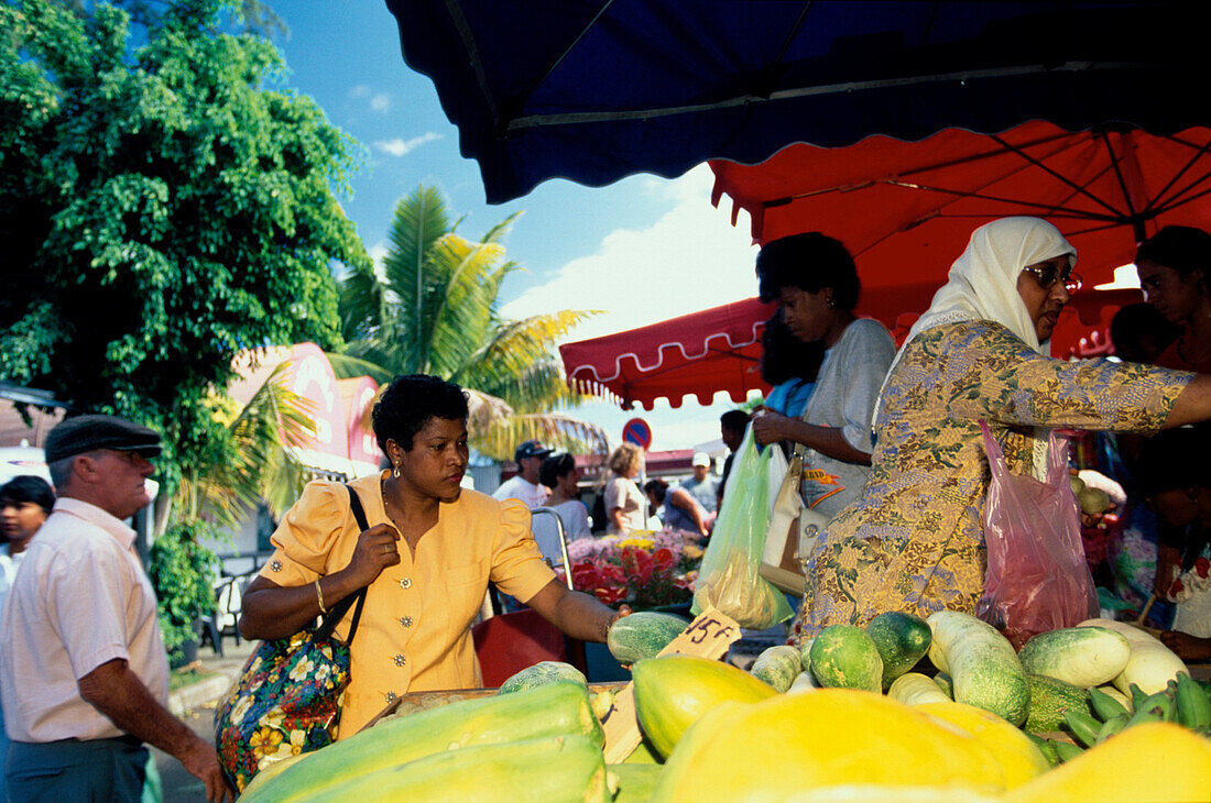 Markt in St. Paul, La Réunion Indischer Ozean