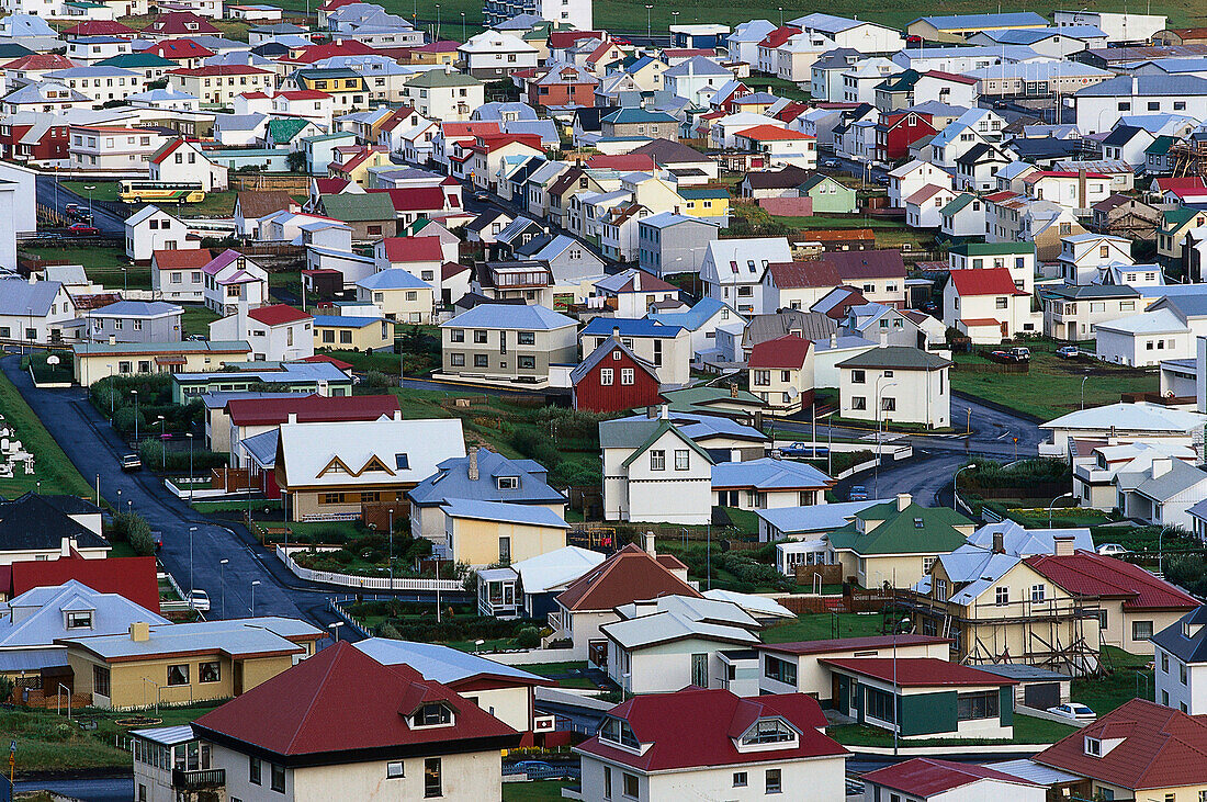 Helmaey, Häuser, Vestmannaeyjar Inseln Island
