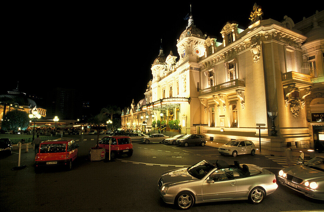 Monte Carlo Casino at night, Monte Carlo, Monaco