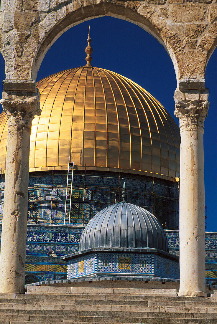 Dome of the Rock and Dome of the Chain on Temple Mount, Jerusalem, Israel