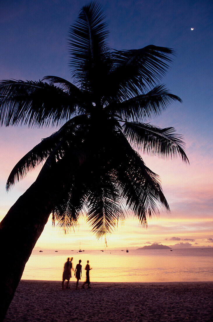 Abendstimmung, Strand von Beau Vallon, Mahe Seychellen