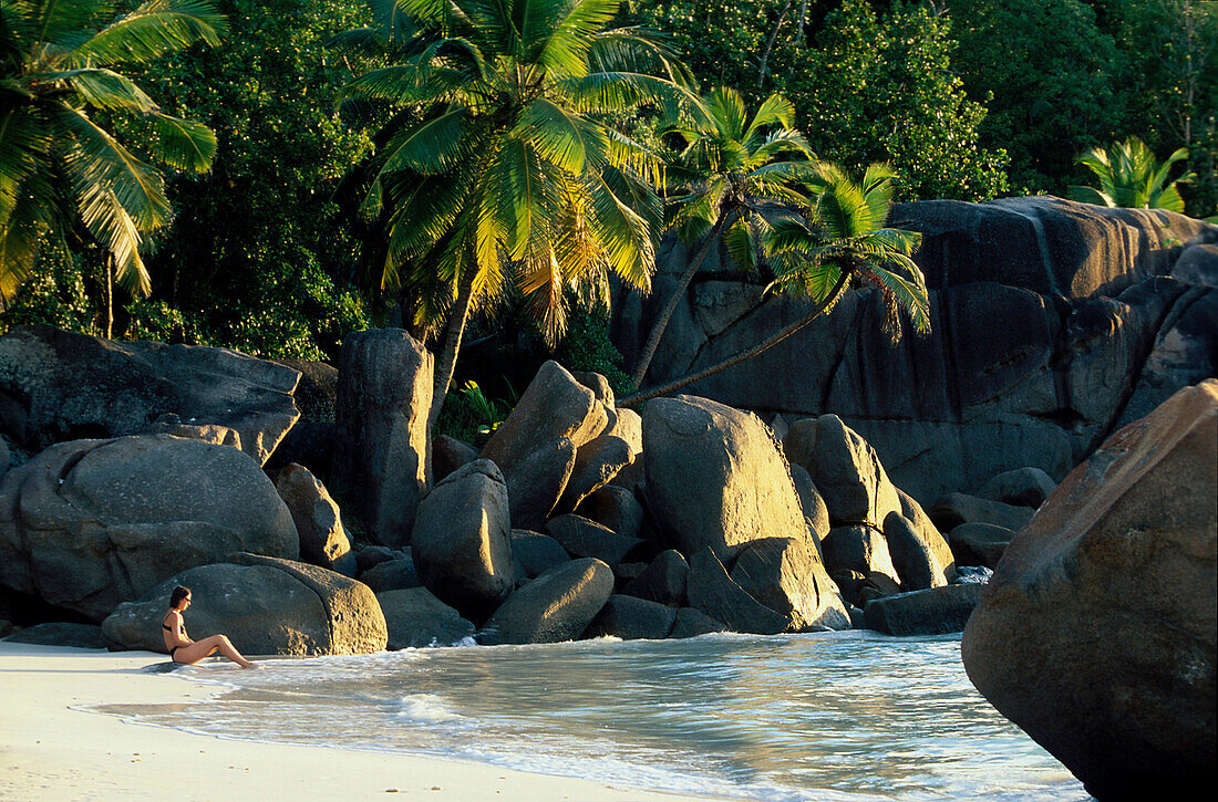 Strand, Anse Takamaka, Mahe Seychellen