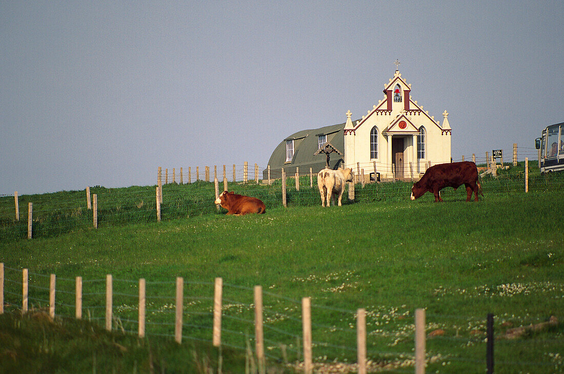 Italian Chapel in Nissen huts, Lamb Holm Orkney, Scotland