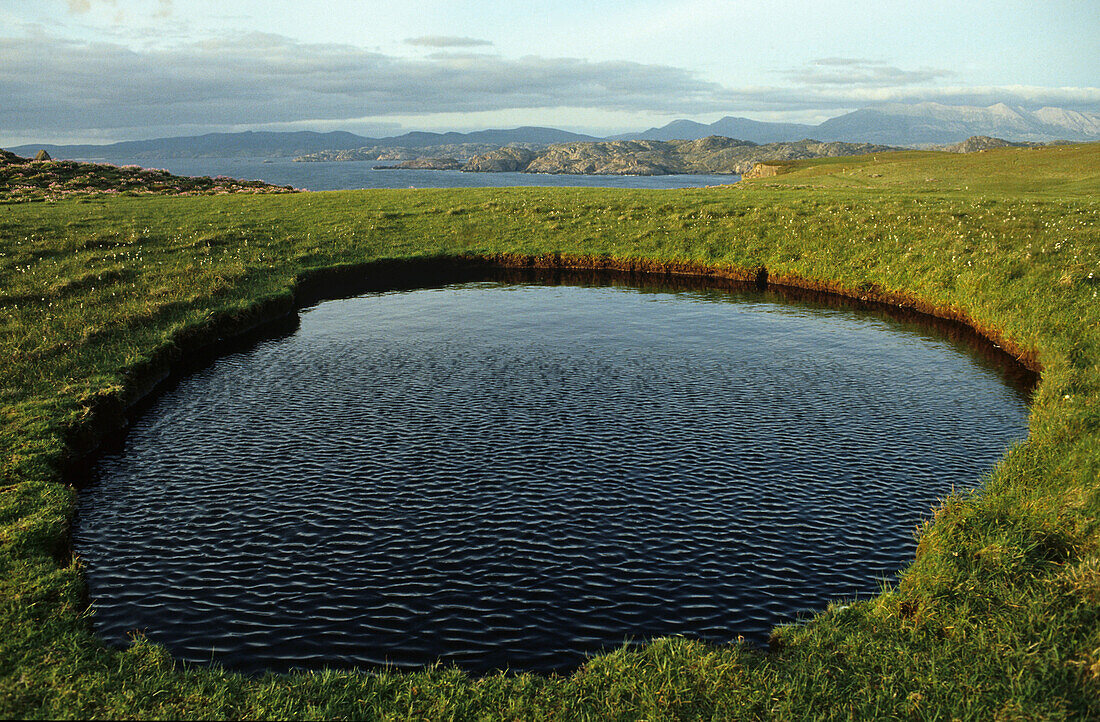 lake, Handa Island, seabird sanctuary, Inner Hebrides, Scotland