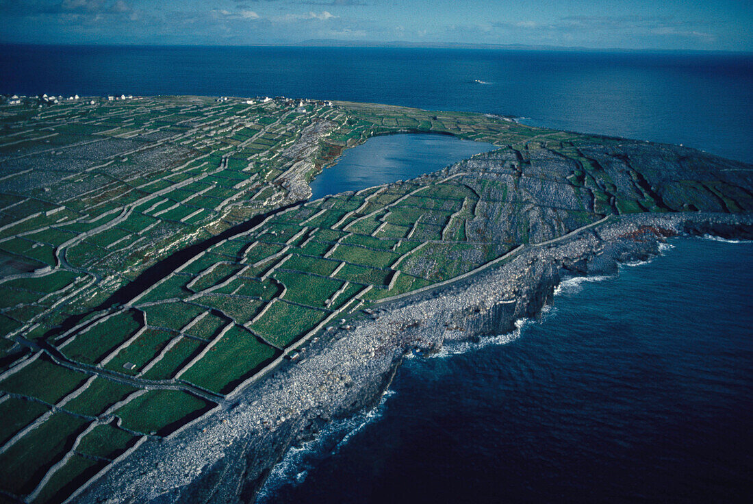 Luftaufnahme von Inishere, Aran Island Irland