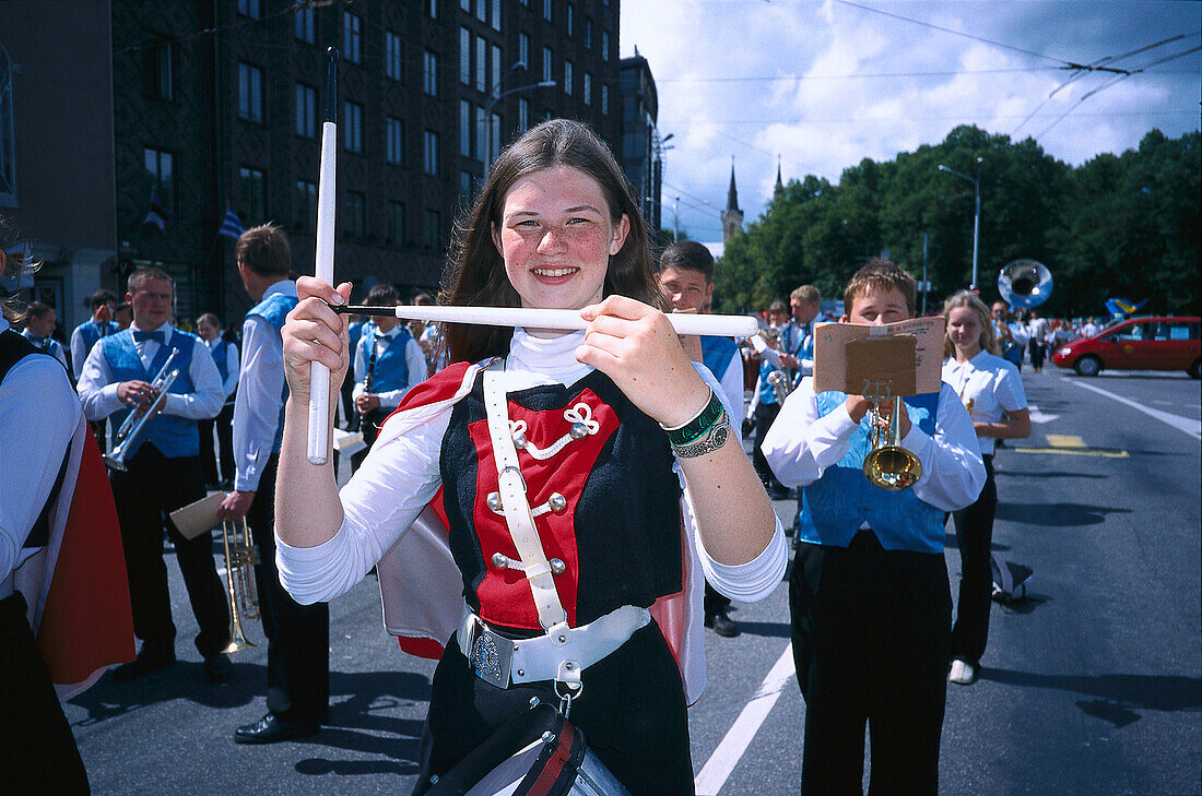 Procession of musicians, Tallinn Estonia