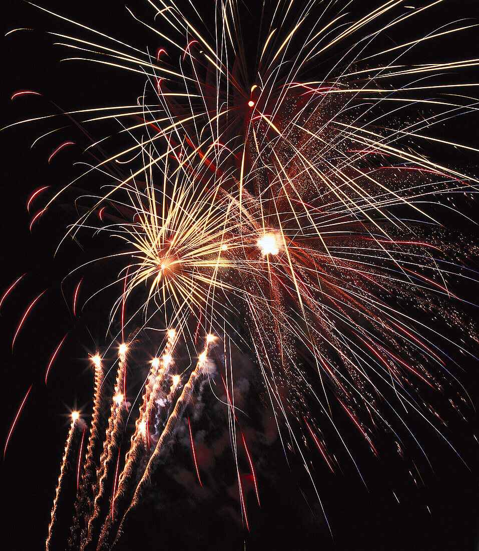 Fireworks, New Year's Eve, Munich, Bavaria, Germany