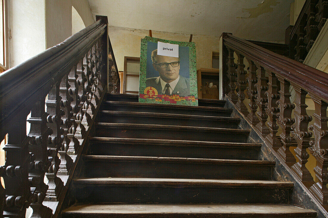 Old Honnecker election poster, Saxony Anhalt, Germany