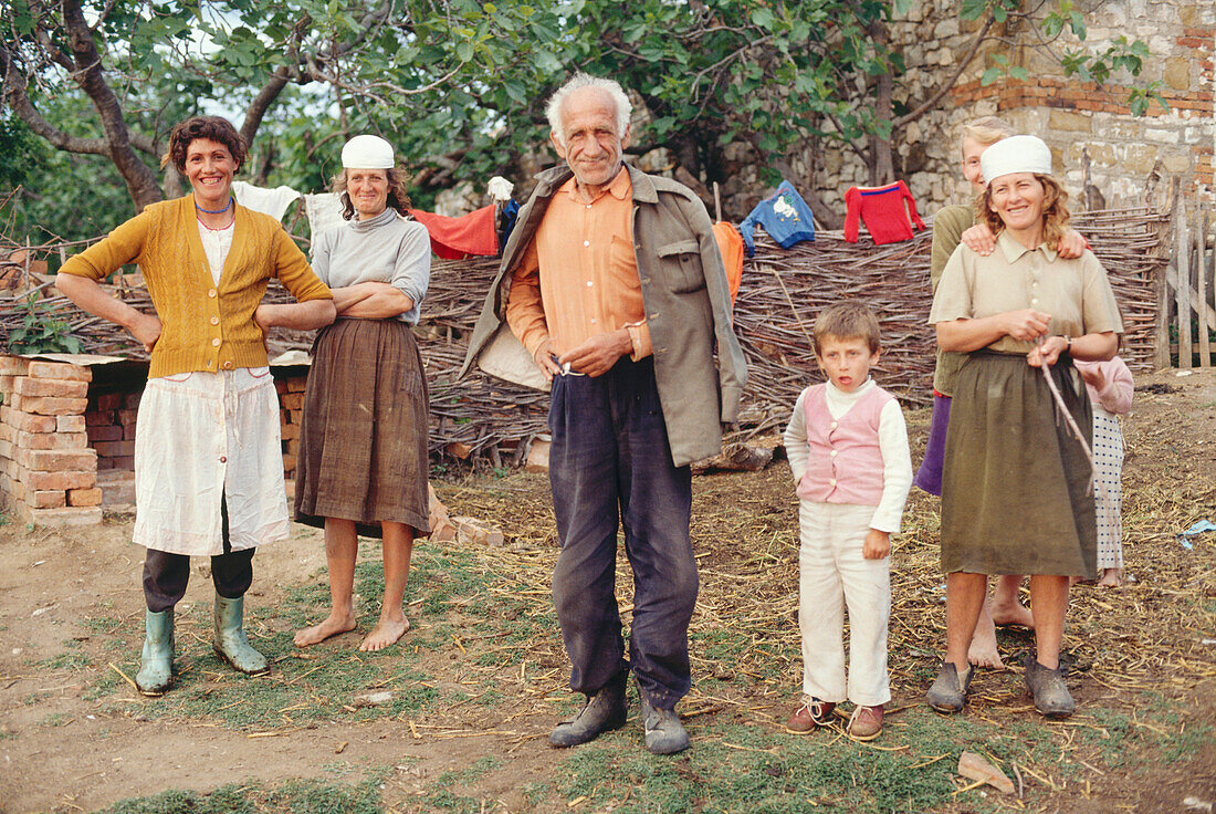 Bauernfamilie aus Nord-Albanien