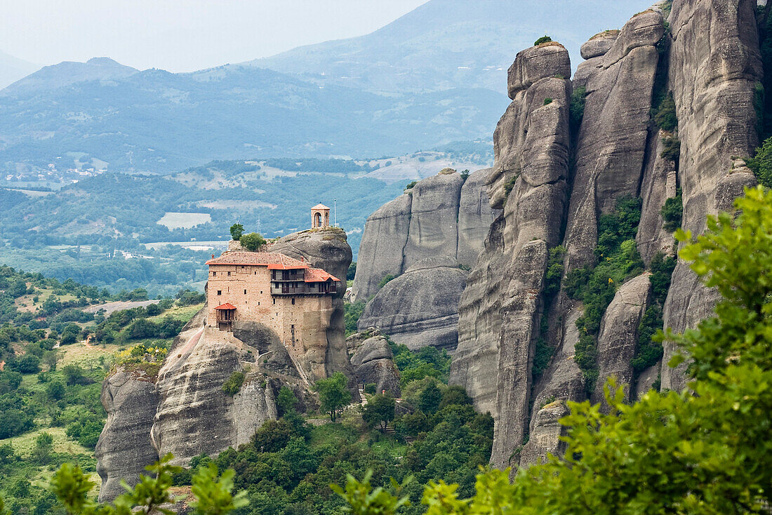 Monastery St. Nicolaos Anapafsas, Meteora, Greece, Europe