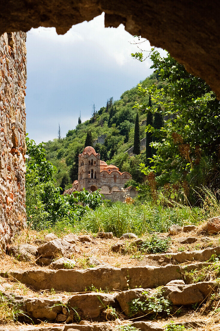 Pantanassa Kloster, Mistras, Taygetos Berge, Lakonia, Peloponnes, Griechenland