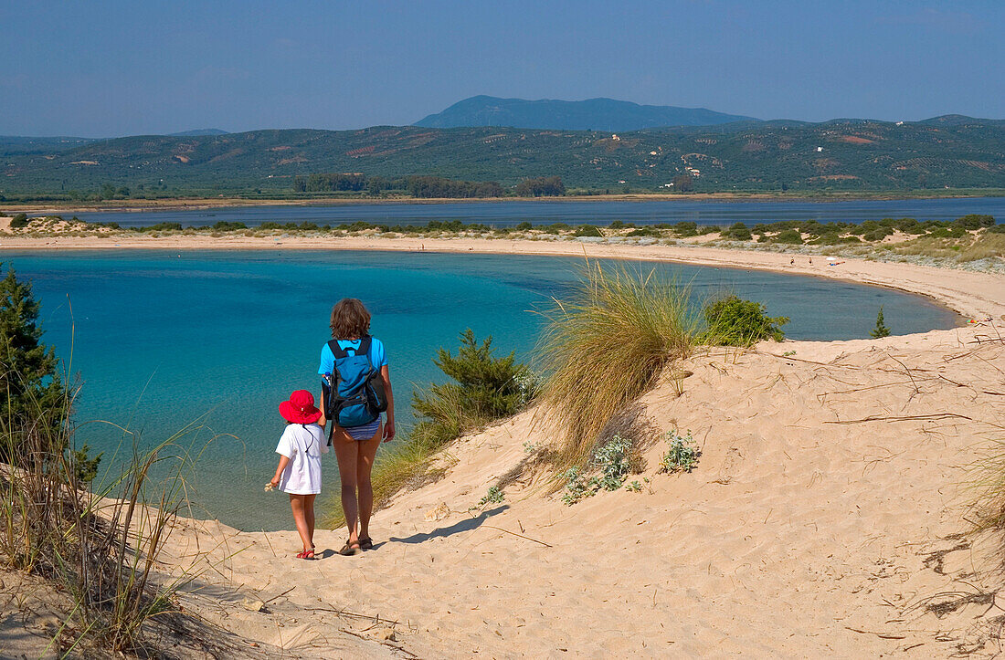 Dünen, Voidokilia Bay, Peloponnes, Griechenland