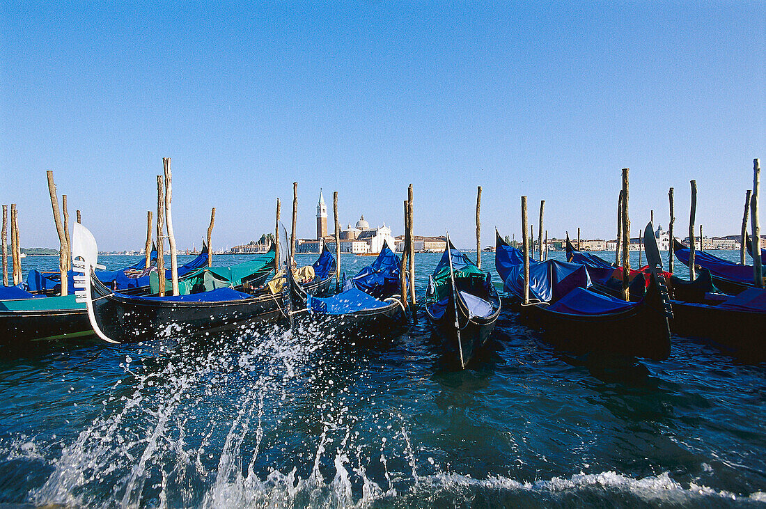 Gondolas, San Giorgio, Venice Venetien, Italy