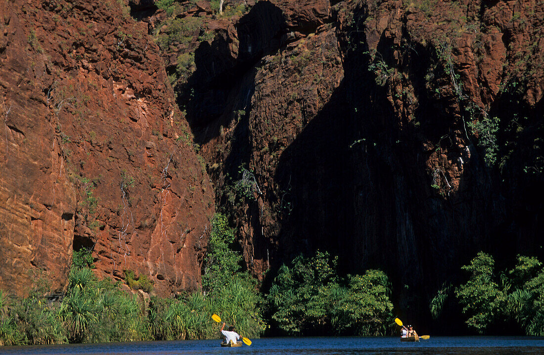 Kanufahrt in Gorge, Lawn Hill Nationalpark, Savanne Gulf Track, Queensland, Australien