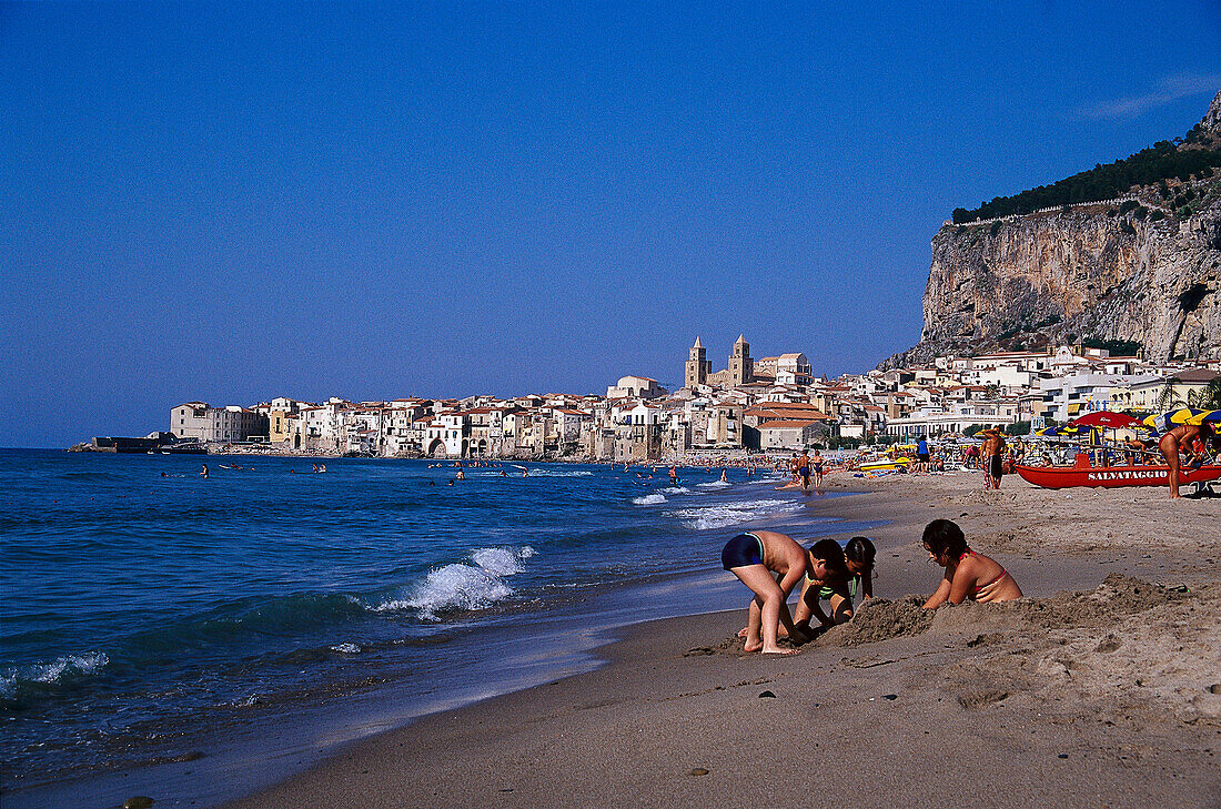 Beach, Cefalú, Sicily Italy