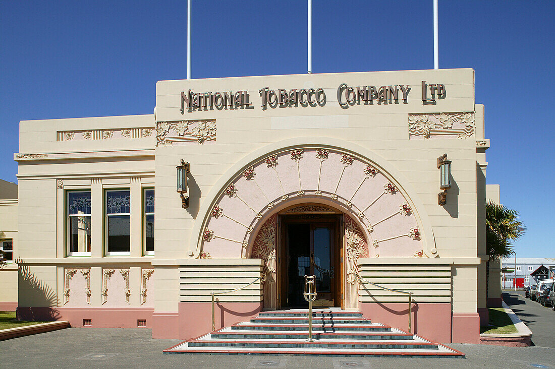 Rothmans Building, Napier, Tobacco Company Building, Napier is the Art Deco city on Hawkes Bay, North Island, New Zealand