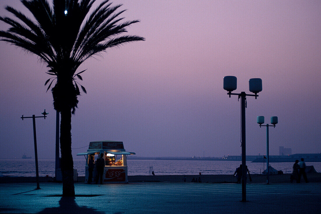 Kiosk, ocean walk, Agadir, Morocco
