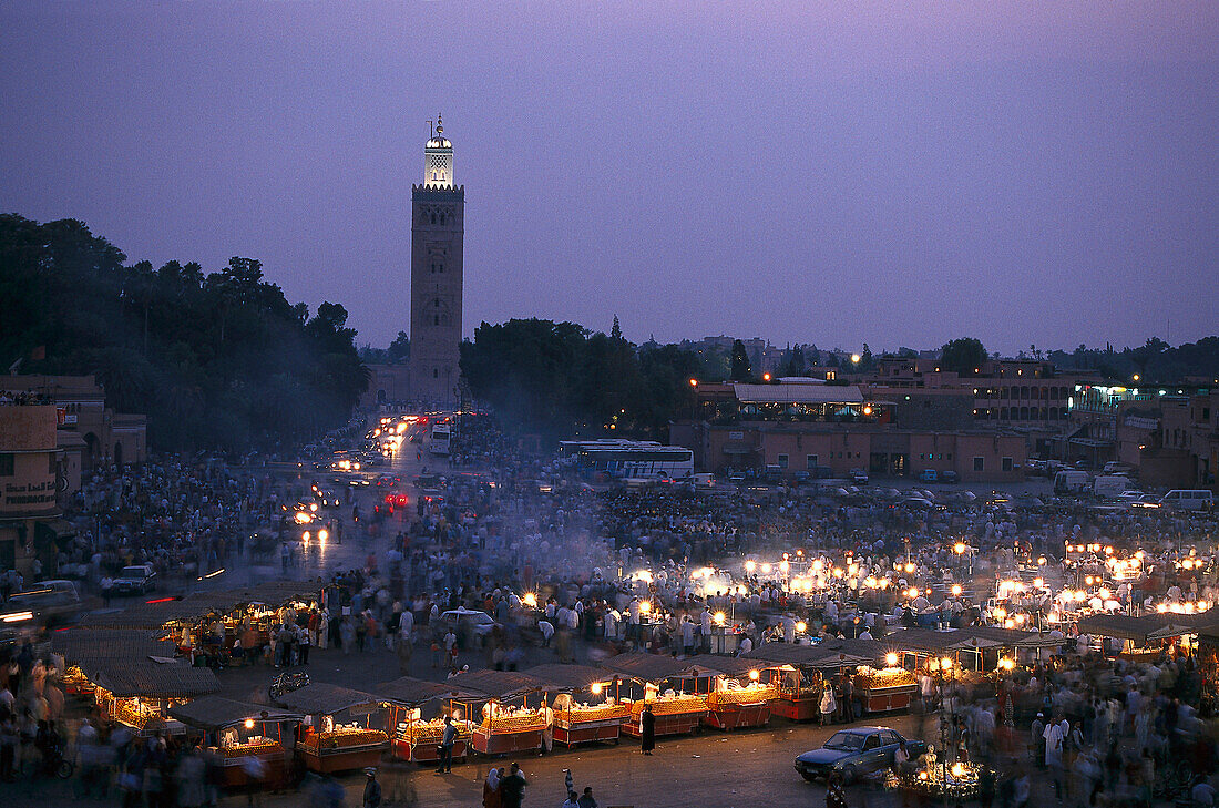 Nachtmarkt, Djemaa el-Fna, Marrakesch, Marokko