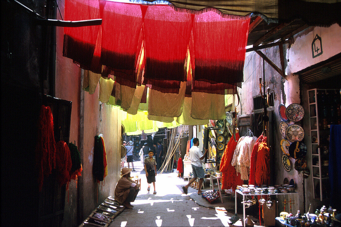 Dyers Souk, Market, Marrakesh, Morocco