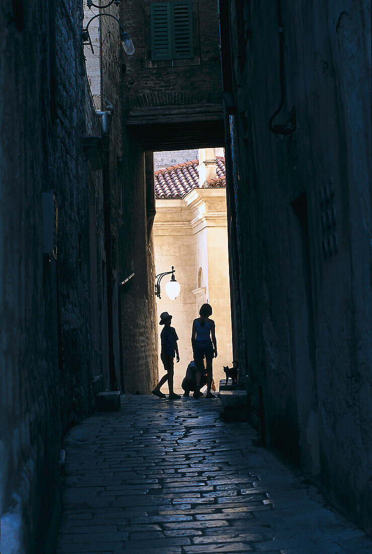 Dark alleyway, Sibenik Croatia