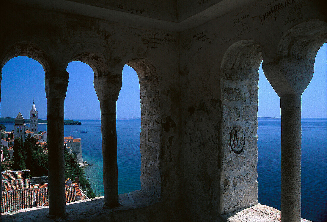 View from Christoph Church, Rab Island Croatia
