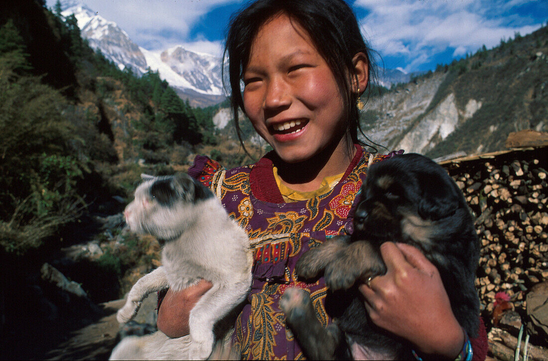 Gurung Mädchen, Kali Gandaki, Nepal, Asien