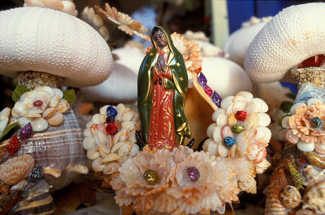 Andenken, Madonna in Muschelhöhle, Veracruz, Mexiko, Amerika