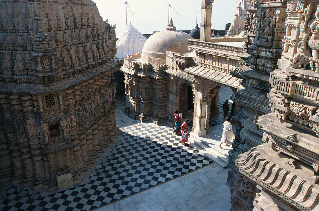 Tempelstadt Shatrunjaya, Palitana Gujerat, Indien