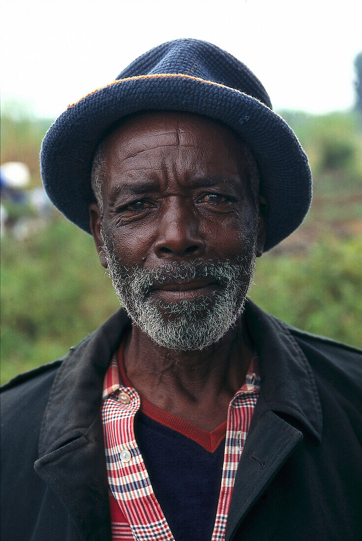 African Man, Virunga Mountains, Zaire
