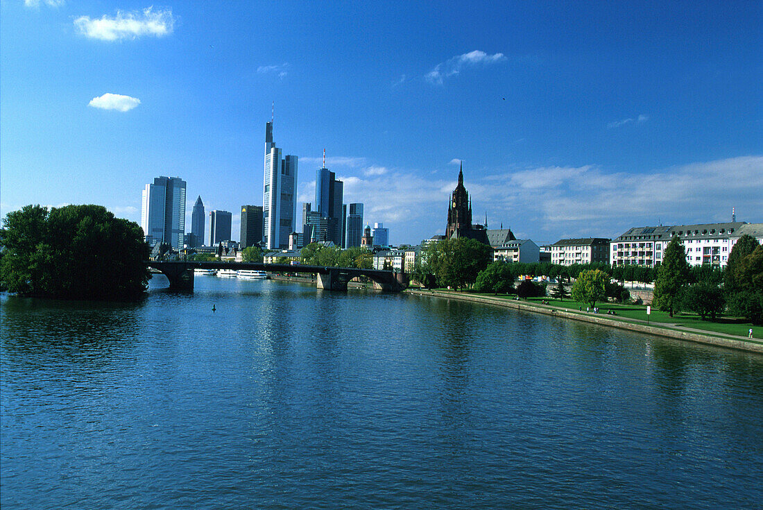 Skyline, Bankenviertel, Frankfurt am Main Hessen, Deutschland