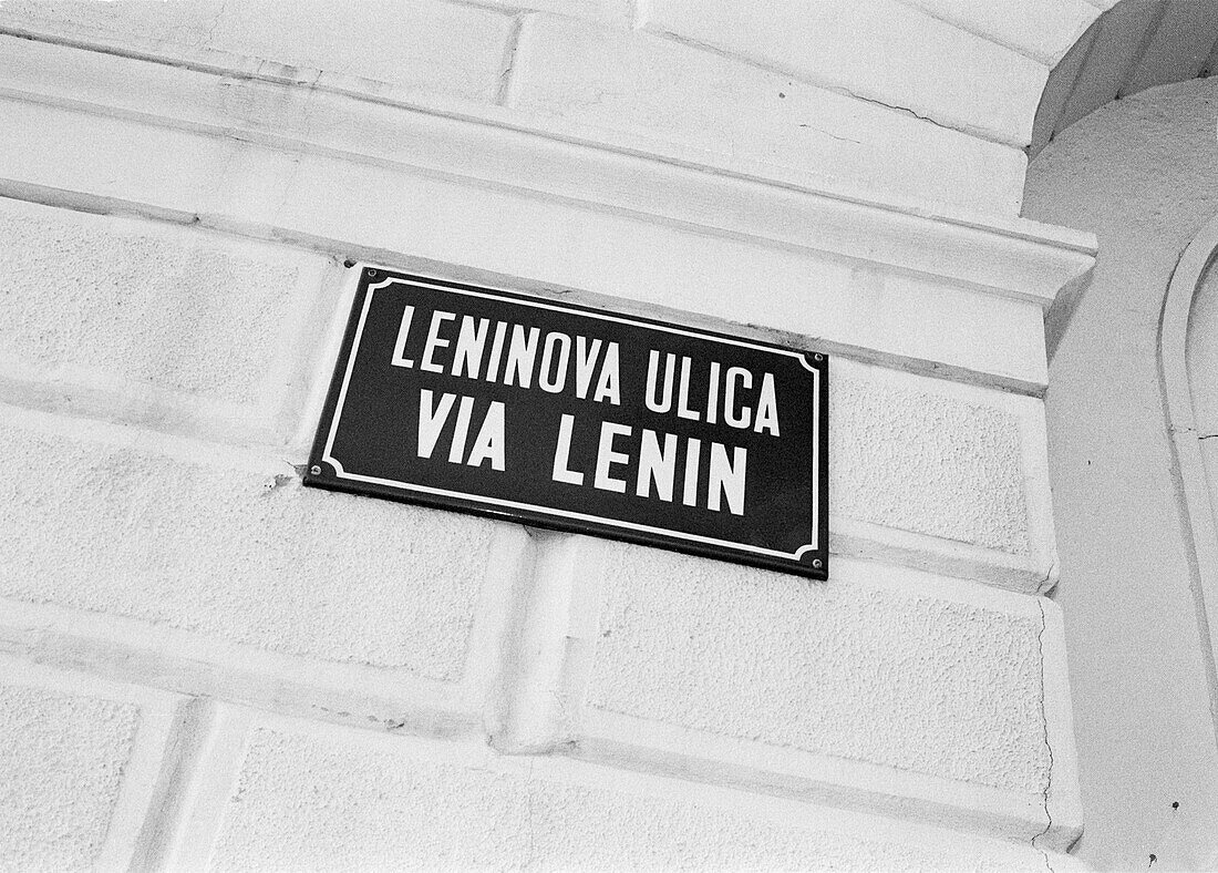 Street sign, Piran, Slovenia