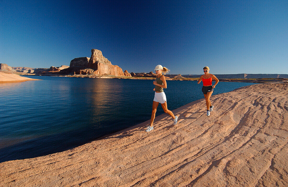 Jogging, Lake Powell, Arizona-Utah, USA