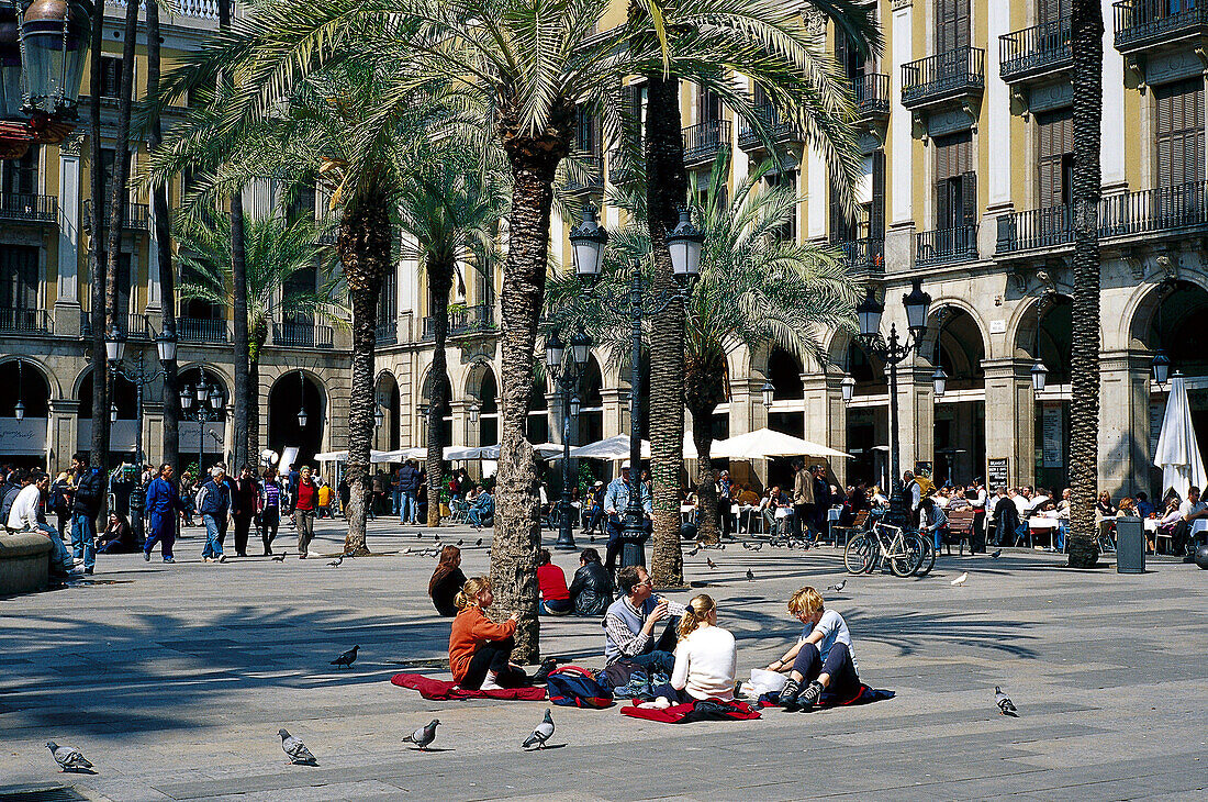 Placa Real, Barcelona, Katalonien Spanien