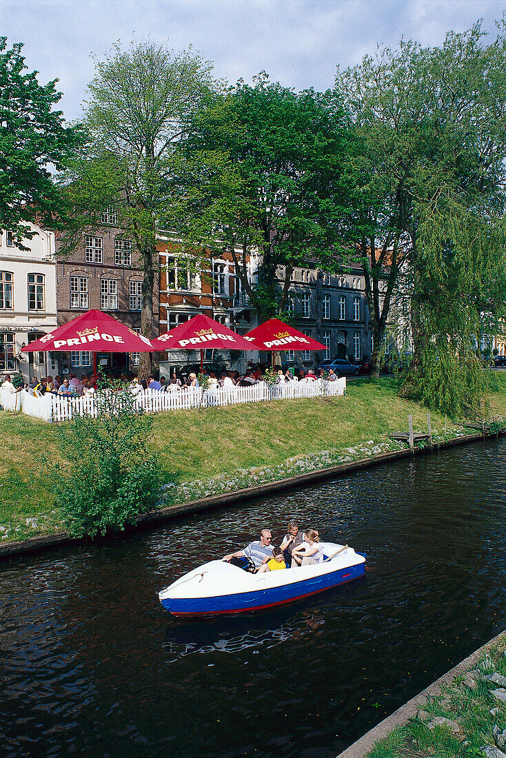 Canal, Friedrichstadt Schleswig-Holstein, Germany