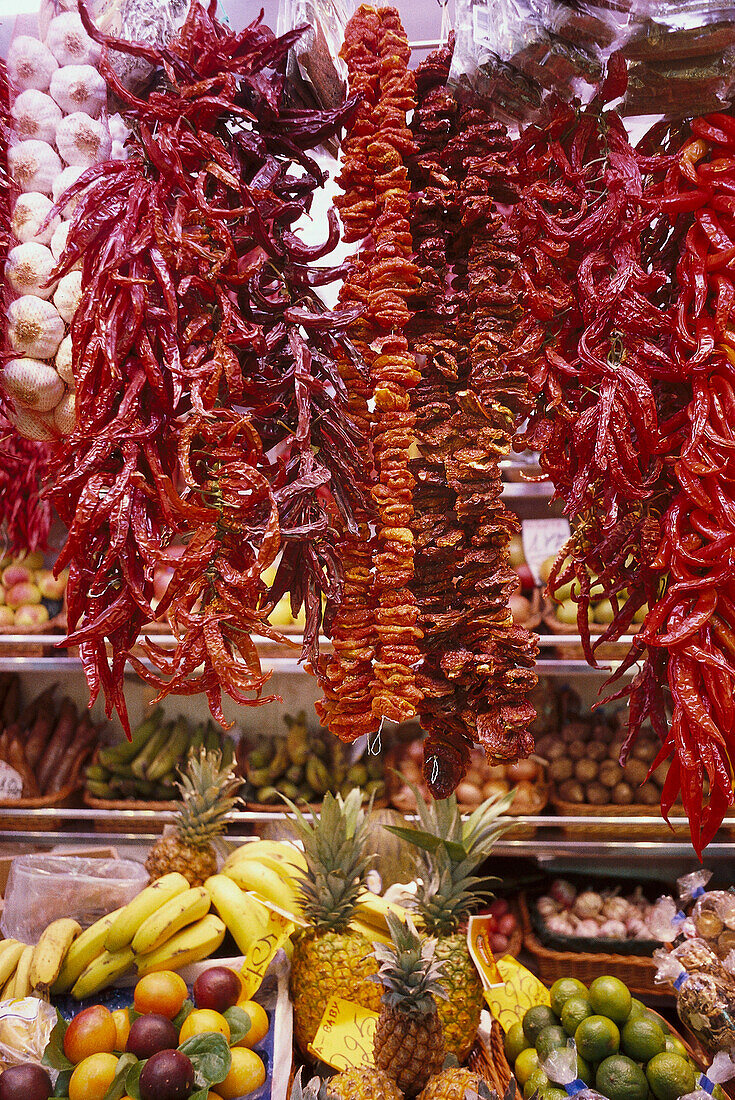 Mercat de la Boqueria, Pepperoni, Barcelona Spain