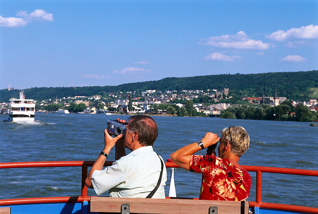 Tourist Boat, Bingen Rheingau, Hesse, Germany