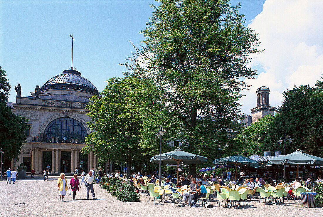 Café, Kurpark Wiesbaden, Hesse, Germany