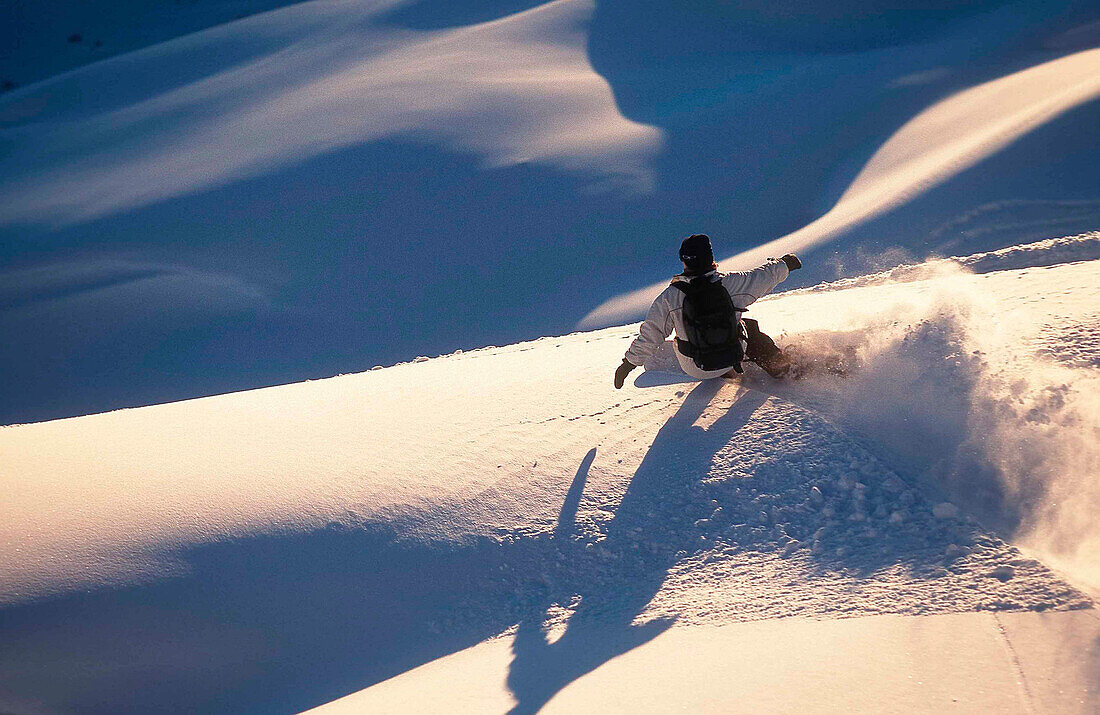 Snowboarder, Valluga, Arlberg Tirol, Oesterreich