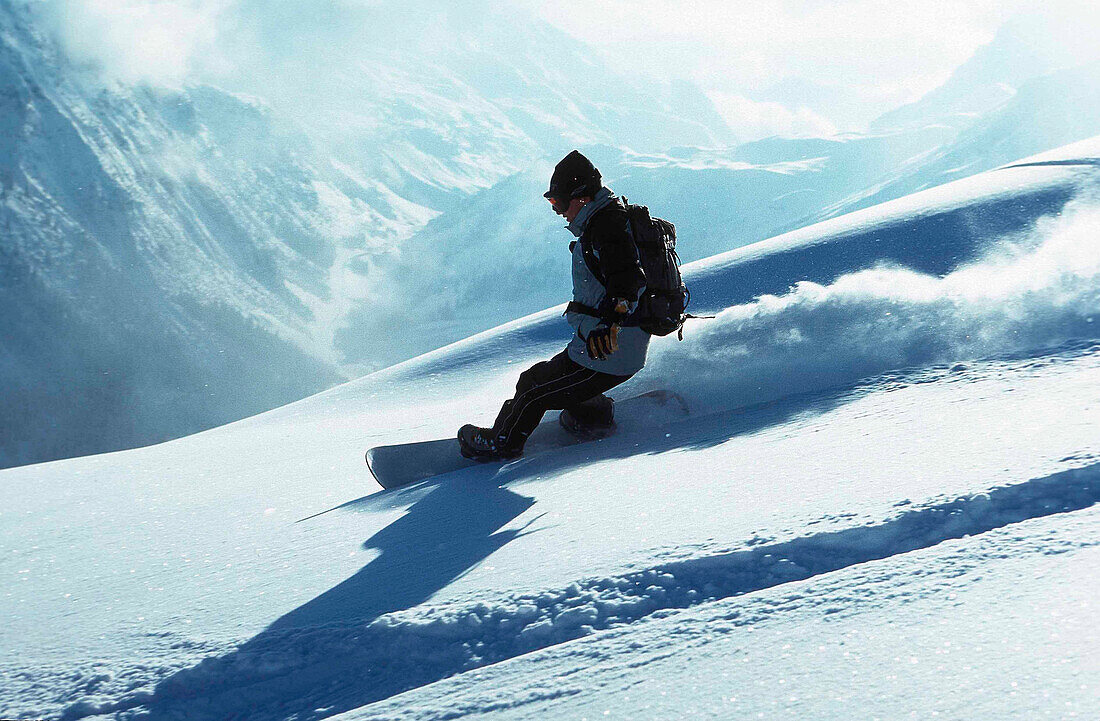 Snowboarder, Valluga, Arlberg Tirol, Österreich