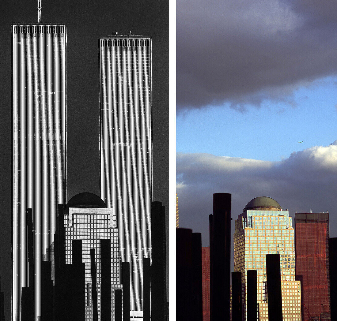 USA, New York City, before and after, USA, before and after the destruction of the World Trade Center WTC, Images of a City Buch, S. 28/29