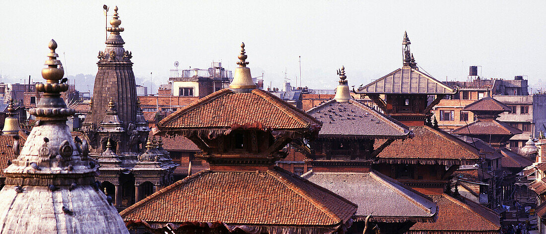 Pagoda roofs, Asien, Nepal, Patan Durbar Square, hinduistischer Pagodentempel Tempel, Religion EAW
