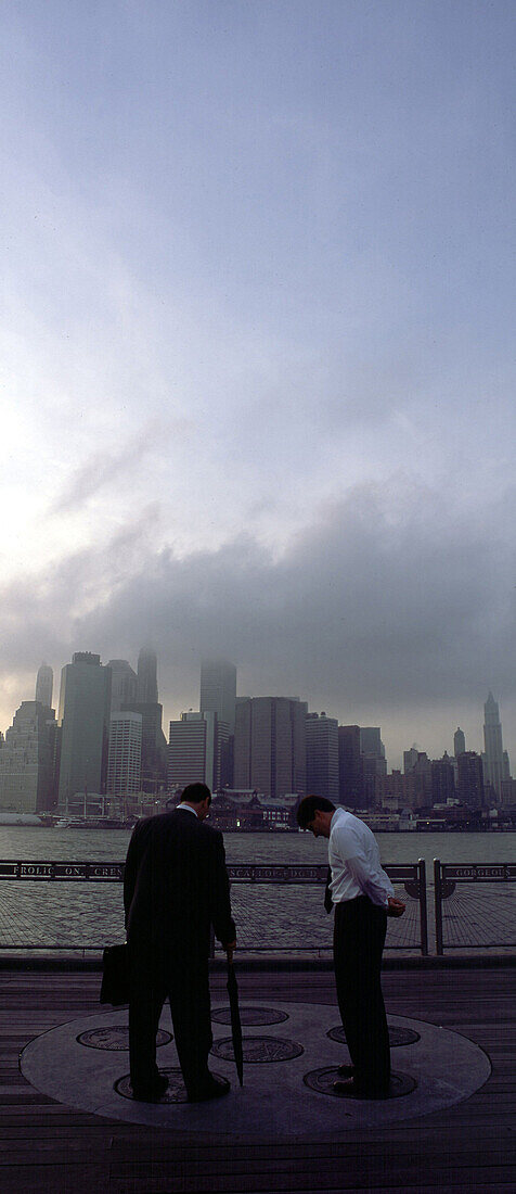 USA, New York City View from Brooklyn, New York City, Blick von Brooklyn, Oktober 2001English: USA, New York City without WTC, October 2001, view from Brooklyn
