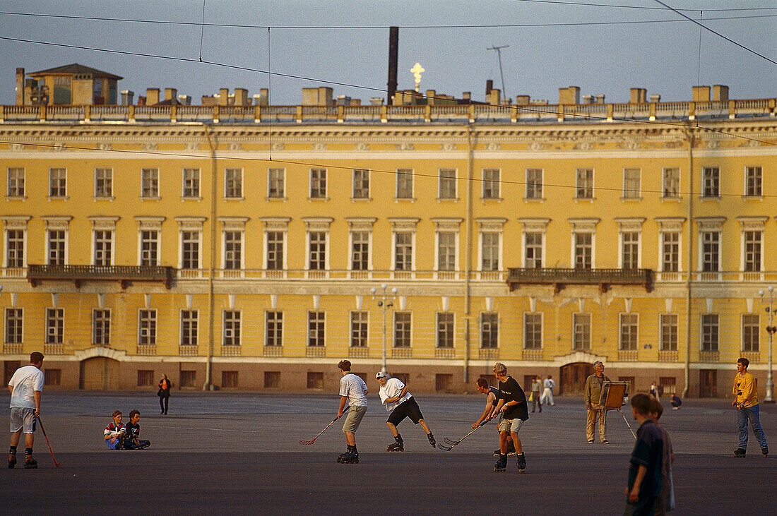 Street Hockey, Palaace Square St. Petersburg, Russia