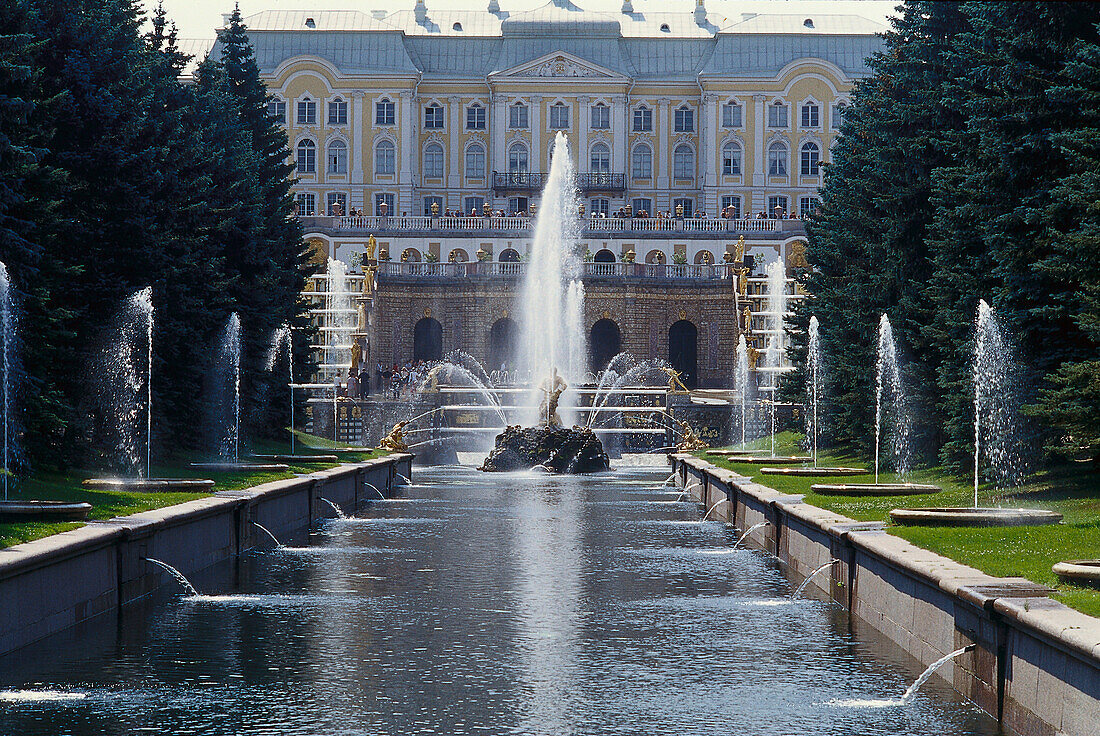 Casades, Grand Palace, Peterhof St. Petersburg, Russia