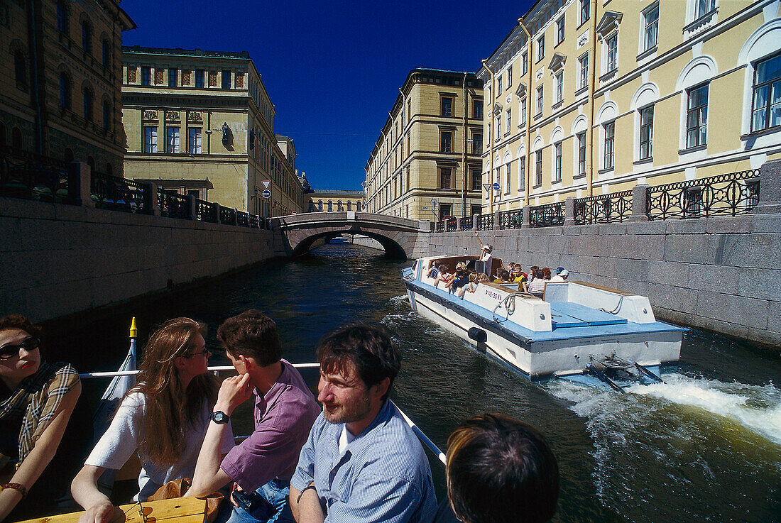 Sightseeing tour, Canal round trip St. Petersburg, Russia