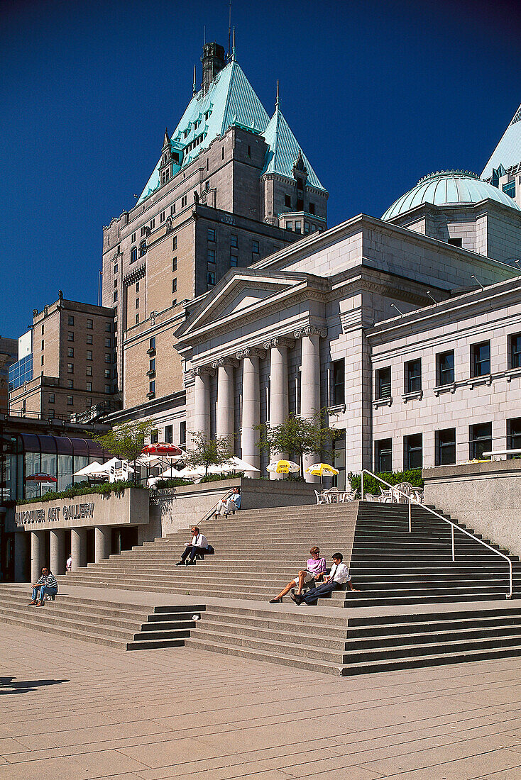 Vancouver Art Gallery, (VAG), Architekten Francis Rattenbury, Robson Street, Vancouver, Britisch-Kolumbien, Kanada, Nordamerika, Amerika