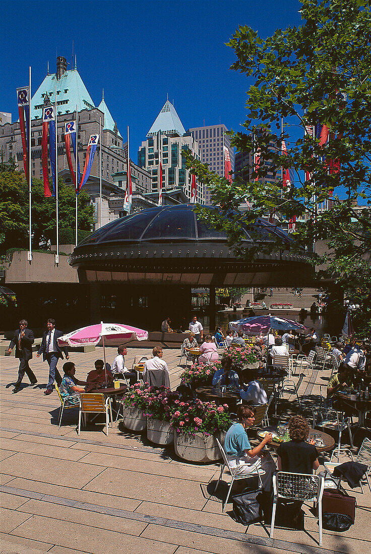 Cafe, Robson Square, Vancouver Br. Columbia, Canada
