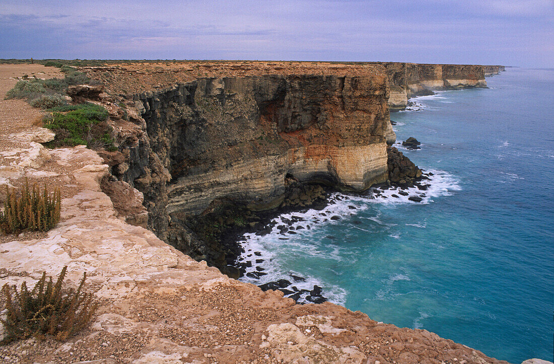 Nullabor cliffs, Great Australian Bight, Australien, South Australia, Nullarbor, Bunda Cliffs, Eyre Highway