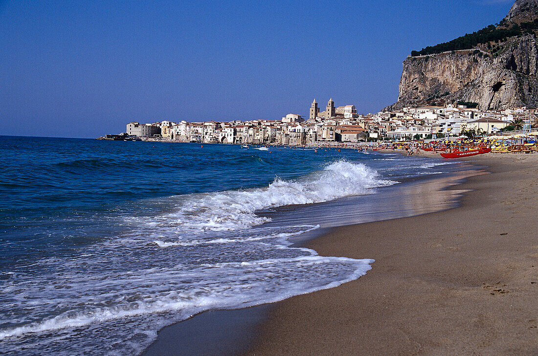 Beach, Village, Cefalú, Sicily Italy
